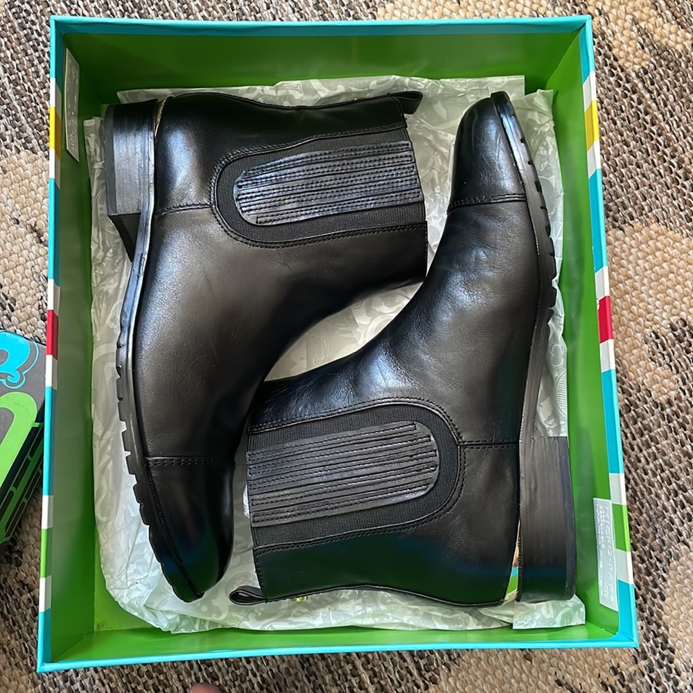 [C-Wonder] Black Leather Chelsea Boots